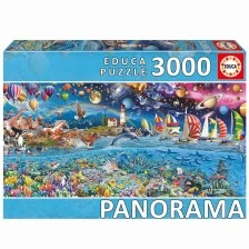 Panoramic puzzle, Educa, Life, 3000 pieces