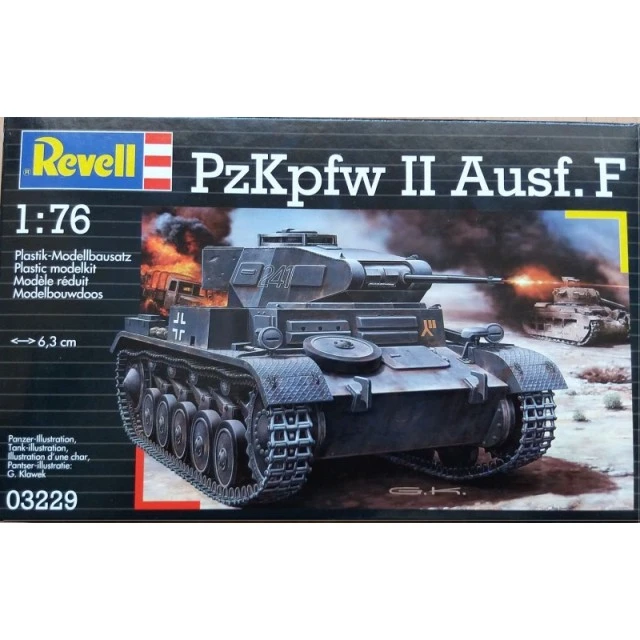 German WWII tank PzKpfw II Ausf. F - prefabricated model