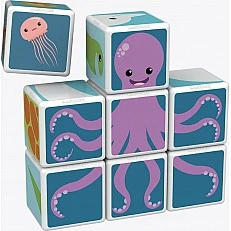 Магнитен конструктор Magicube, Морски животни и карти 146, 11 части