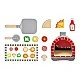 Interactive wooden set, Hape, Pizza oven with accessories, 23 pieces