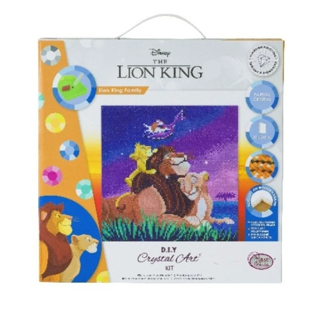 Lion King diamond art set, 30 x 30 cm, 6 pieces