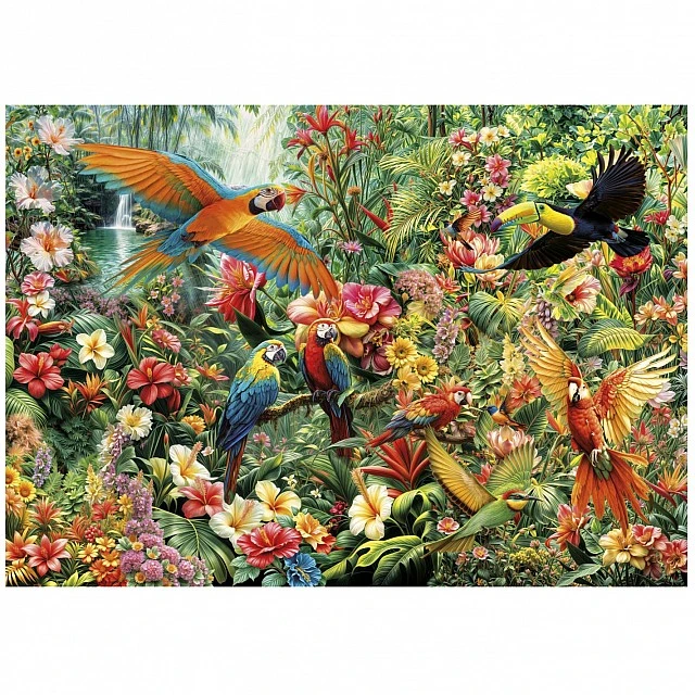 Пъзел, Educa, Амазонски птици, 2000 части