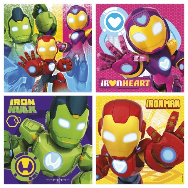Progressive puzzle, Educa, Iron Man and friends 4 in 1, 6-9-12-16 pieces