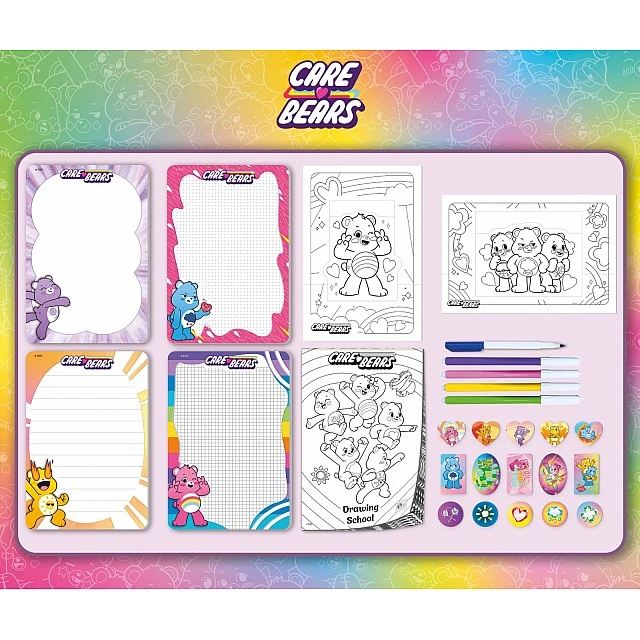 Creative set, Lisciani, Care Bears, 2 in 1 backpack with drawing set
