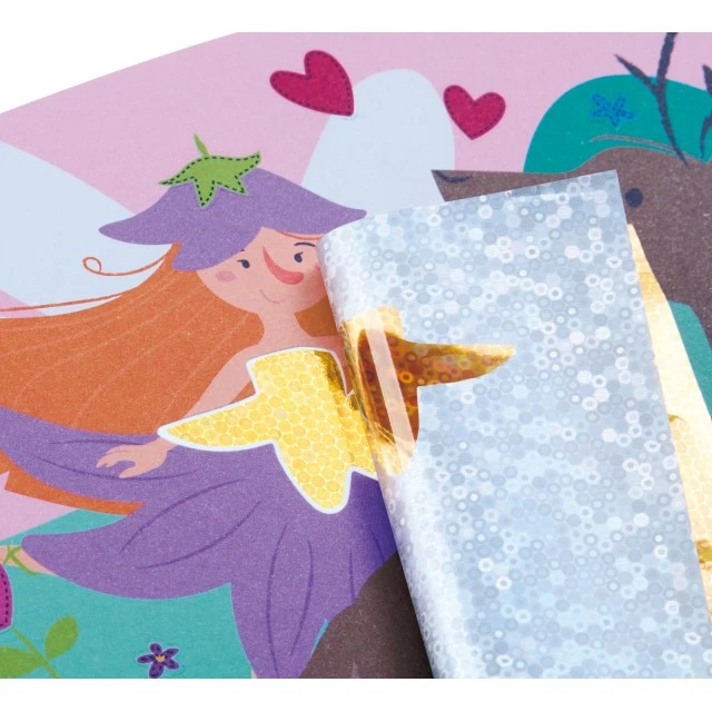 Creative kit, Hape, Foil applique book, Fairies