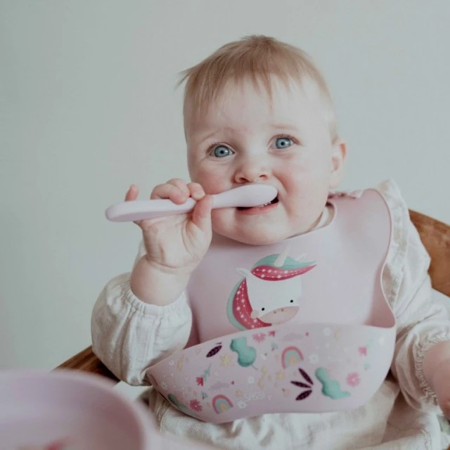 Silicone vacuum feeding bowl, Sassi, Unicorn
