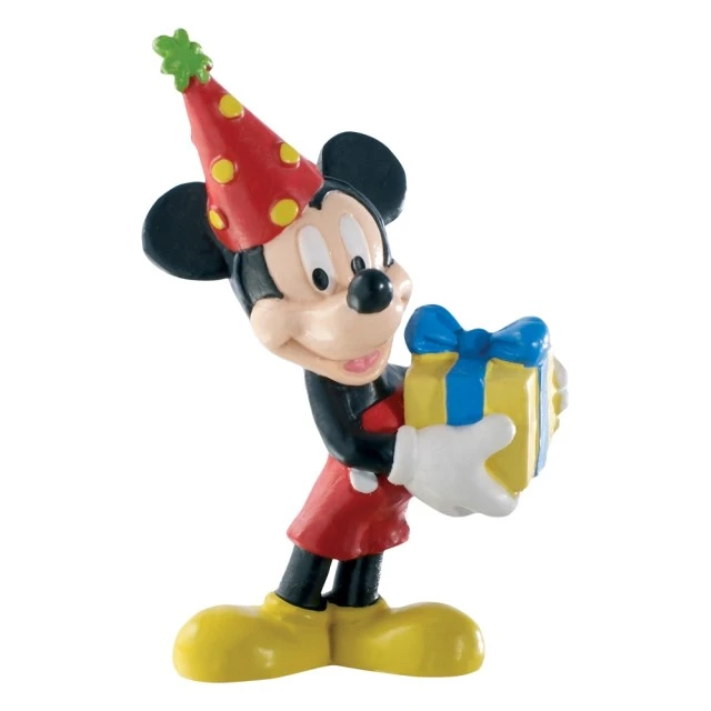 Collectible figurine, Walt Disney, Bullyland, Mickey Mouse with gift