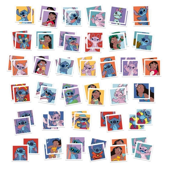 Memory game in a case, Educa, Stitch, 72 cards