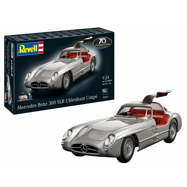 Assembly model, Revell, Mercedes-Benz 300 SLR car gift set, 124 parts