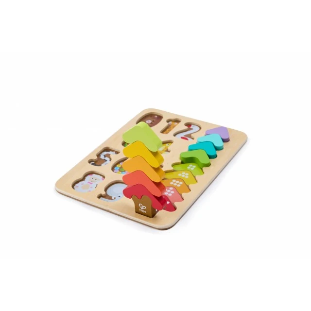 Wooden puzzle, Hape, colors and shapes, 9 pieces