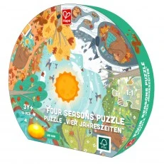 Educational floor puzzle, Hape, Four Seasons, 57.5 cm, 16 pieces