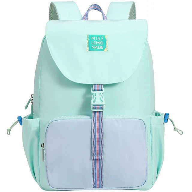 School backpack Miss Lemonade, Enjoy, 44x30x16cm, Mint