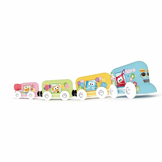 Train in a tube, J’adore, Baby animals, 4 pieces
