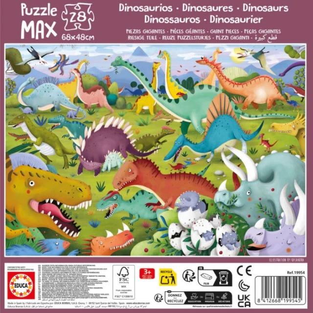 Puzzle MAX Dinosaurs 28 pieces