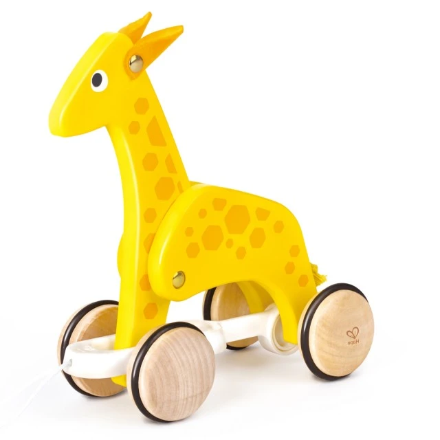 Wooden pull toy, Hape, Giraffe, 24 x 11 x 20 cm
