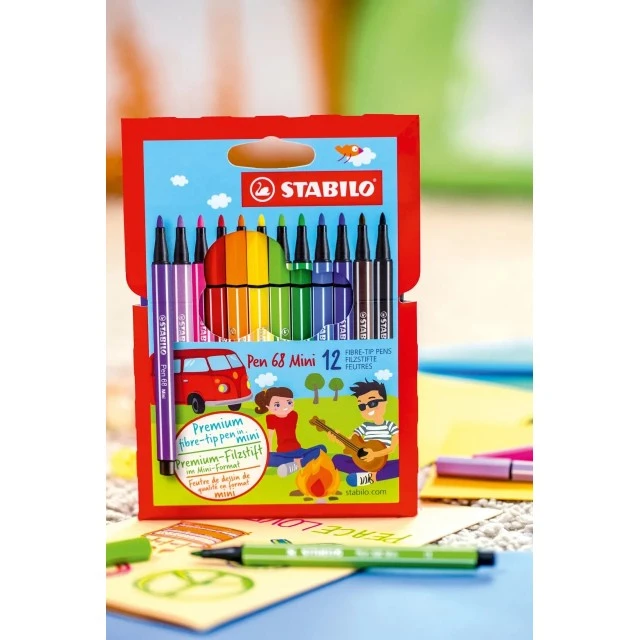 Set of markers, Stabilo, Pen 68 Mini ST668/12, 12 colors