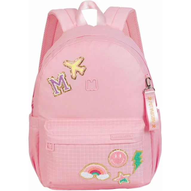 School backpack, Marshmallow, Chenill, 43x31x16cm, Pink
