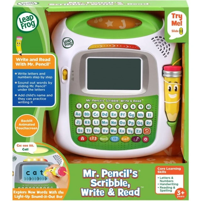 Interactive toy, Leap Frog, Scribble writing and reading with Mr. Pencil, 5.21 x 19.61 x 21.89 cm
