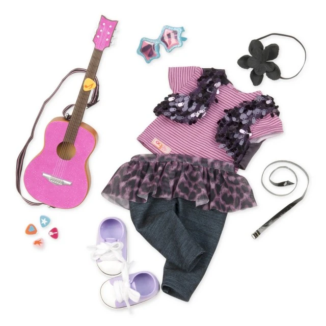 Doll, Battat, Our Generation, Laila with accessories and book, 46 cm