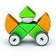 Магнитен конструктор, Geomag, Magicube, 4 форми и колела, 13 части