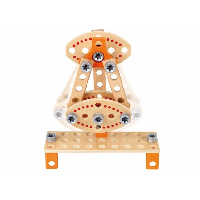 Wooden set, Hape, Little Inventor, Build Your Own Carnival, 73 pieces