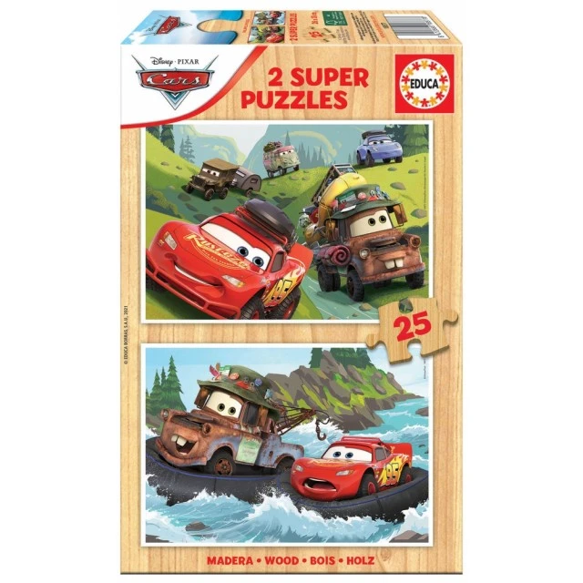 Puzzle for children, Educa, Cars, 2x 25 pieces