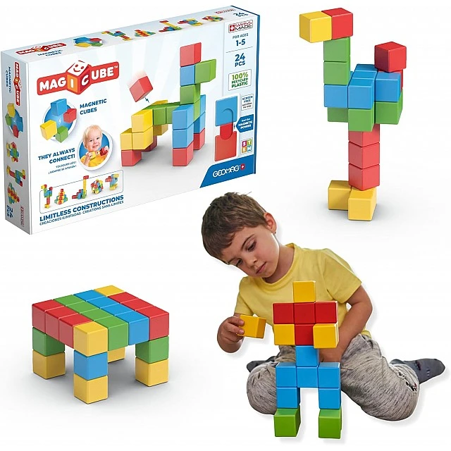 Magnetic construction set Magicube, Creative, 24 pieces
