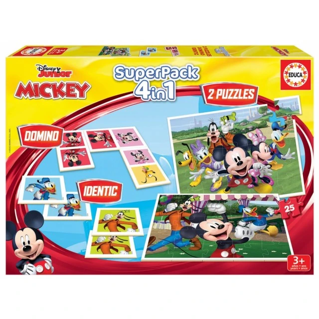 Educational Game, Educa, Super Pack 4 in 1, Mickey and Friends