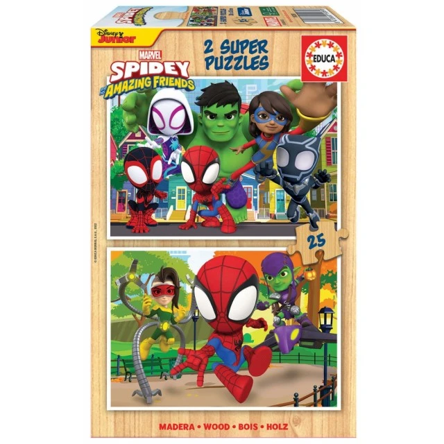 Puzzle, Educa, Spider-Man and his amazing friends, 2 x 25 pieces