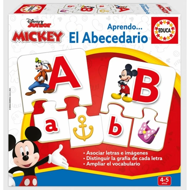 Educational puzzle, Educa, Mickey and Friends, Alphabet, 81 pieces