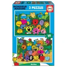 Puzzle 2 in 1 Educa, Monsieur Madame, 2×20 pieces