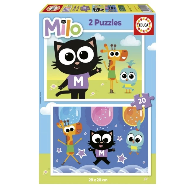 Milo 2in1 puzzle, 2 x 20 pieces
