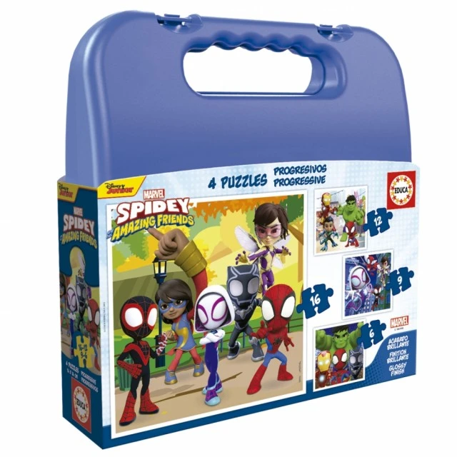 Progressive puzzle Educa Spidey and His Amazing Friends, 6-9-12-16 pieces
