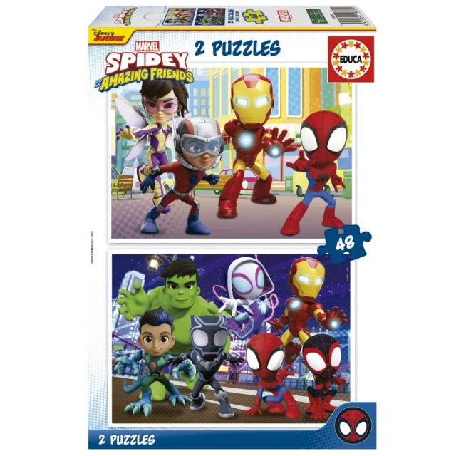 Puzzle, Educa, Spidey and his amazing friends, 2 x 48 pieces