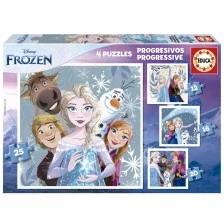 Progressive puzzle Frozen 4-in-1, 12/16/20/25 pieces