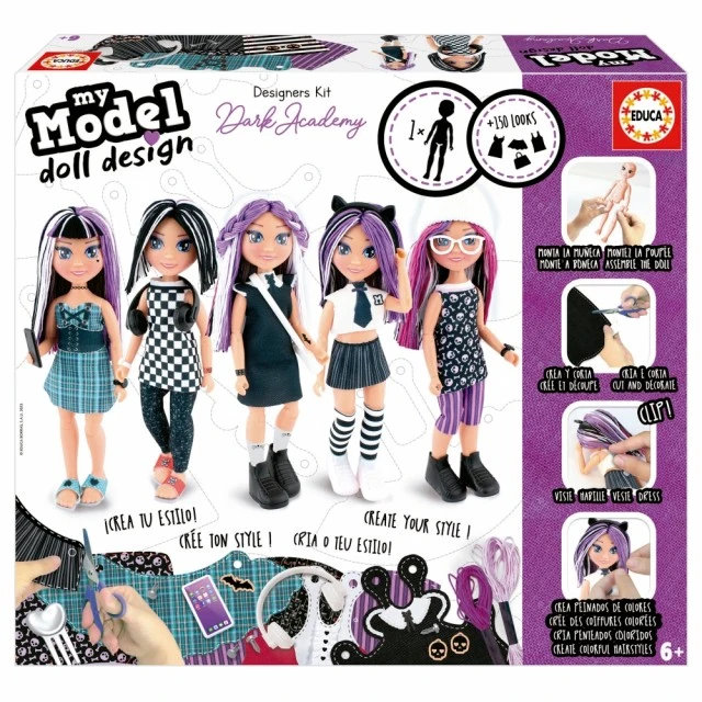 Educational game My Model, Doll design, Dark academia