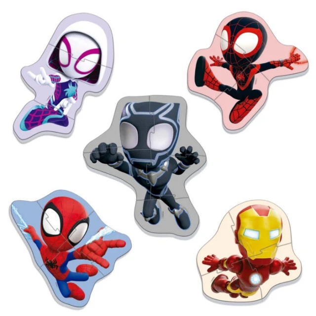 Spidey and his incredible friends 5 in 1 progressive puzzle, 3/3/4/4/5/ pieces