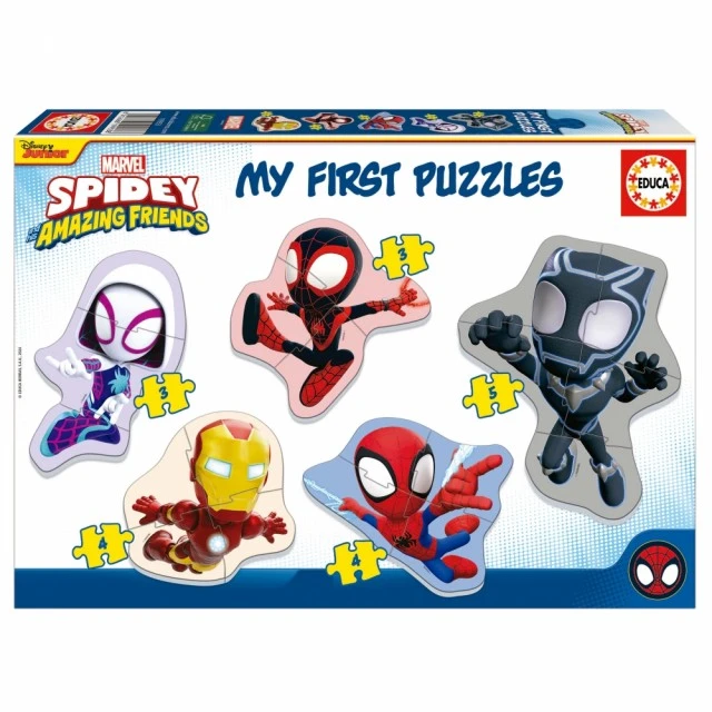 Spidey and his incredible friends 5 in 1 progressive puzzle, 3/3/4/4/5/ pieces