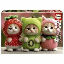 Puzzle, Educa, Fruit Kittens, 200 pieces