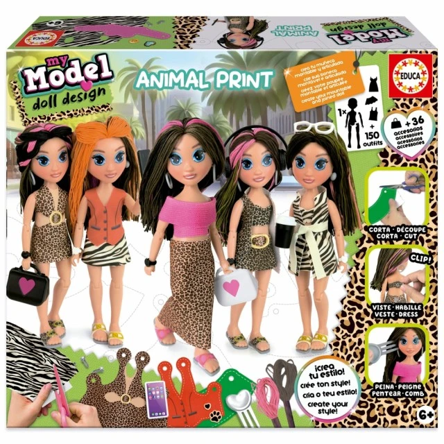 Creative set, Educa, My model doll design, Animal motifs