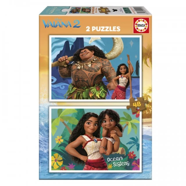 Puzzle, Educa, Moana II, 2 x 48 pieces