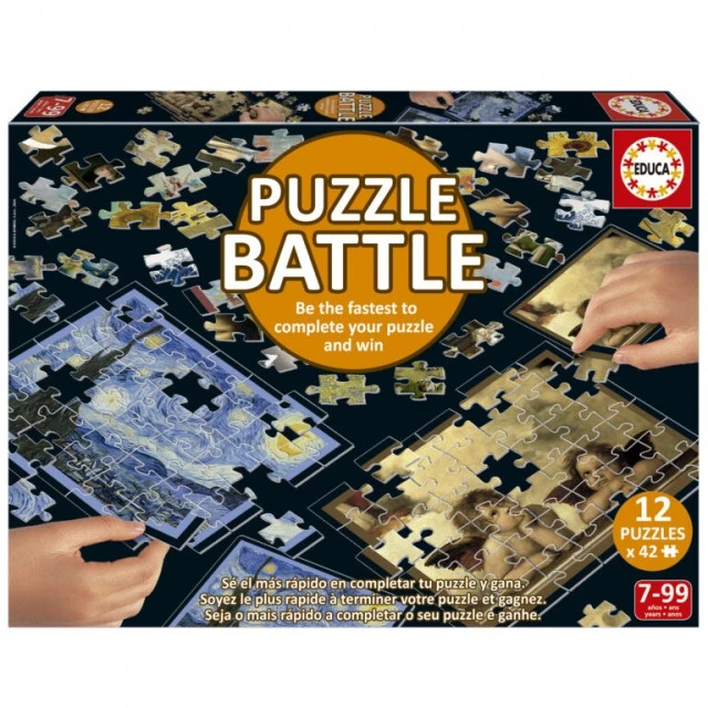 Puzzle battle set Educa 12 x 42 pieces Art