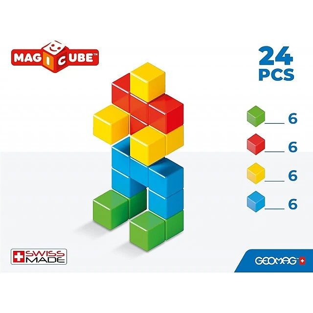 Magnetic constructor Magicube, Full Color, 24 parts