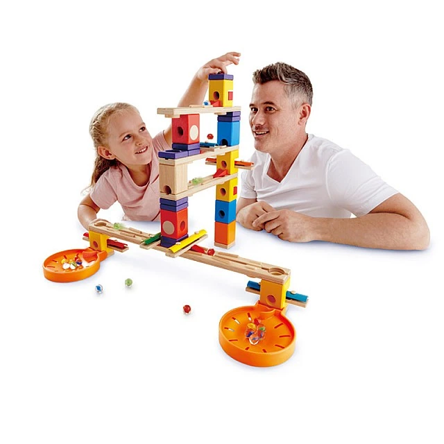 Комплект дървена писта, Hape Quadrilla, Музикално спускане, 77 части