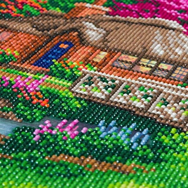 Арт комплект за диамантено изкуство Къща, 30 х 30 см, 6 части