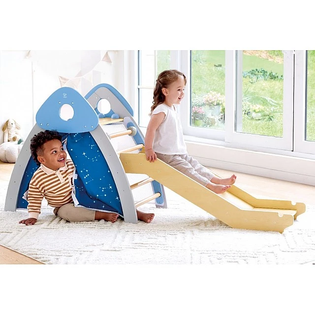 Wooden Set, Hape, 4 in 1 Climbing and Sliding Set, 176.28 x 52.5 x 79.25 cm