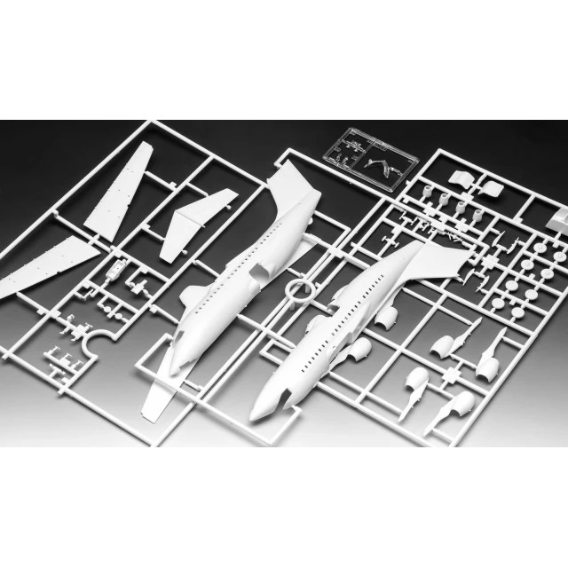 Assembly model, Revell, Airplane, BAe 146-200 AirUK, 63 parts