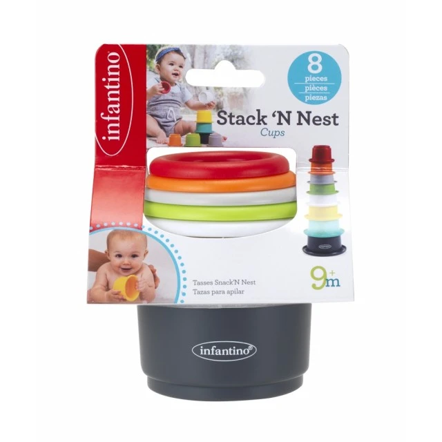 Set of stacking cups, Infantino, 8 pieces