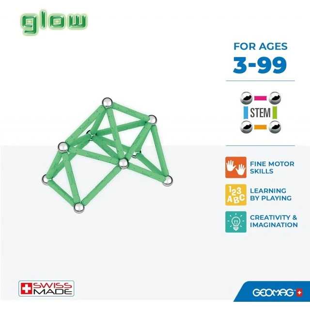 Магнитен конструктор Glow 329, 42 части