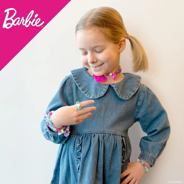 Творчески комплект, Lisciani, Barbie, Направи си сам бижута в чантичка